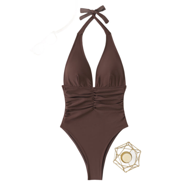Damen Eleganter Badeanzug mit Raffungen Echo Archiv