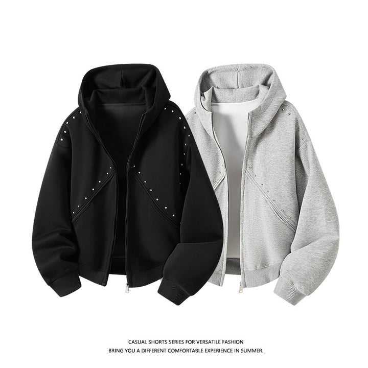 Women's Sporty Sweat Jacket with Ruffles Mune Fashion