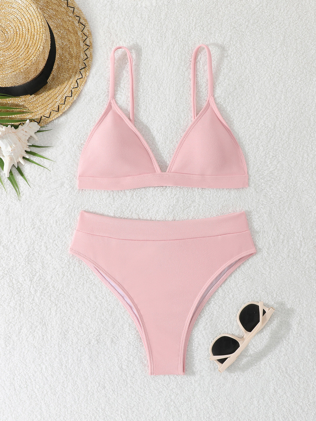 Women Triangle Bikini with High Waist Mune Fashion