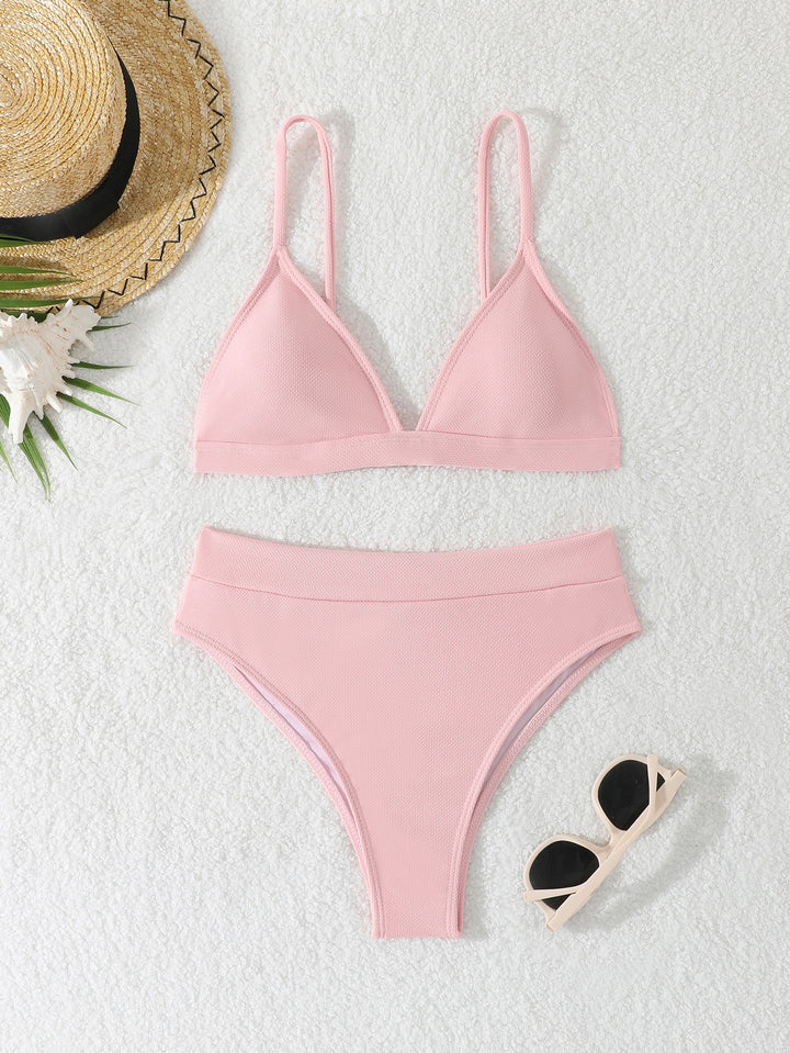 Women Triangle Bikini with High Waist Mune Fashion