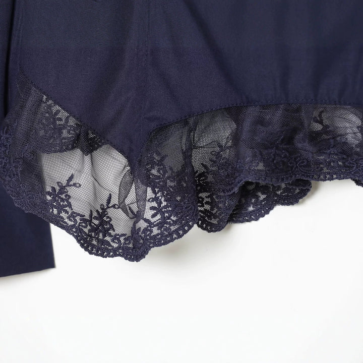 Women's blouse with volume sleeves and lace trim Mune Fashion