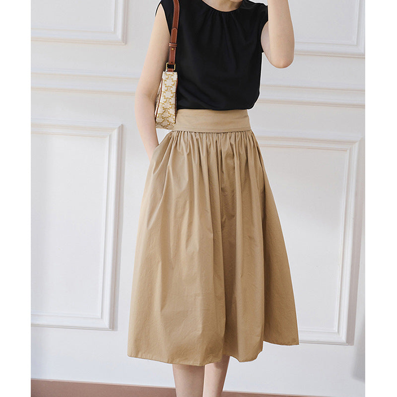 Women high-waisted and casual midi skirt Mune Fashion