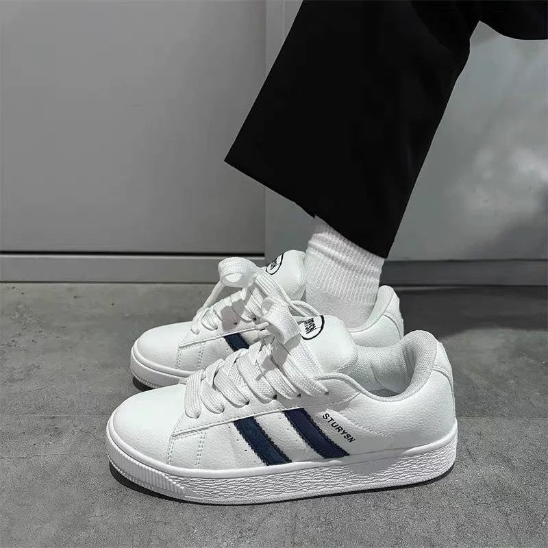Ladies Sporty Sneakers with Classic Stripe Design Mune Fashion