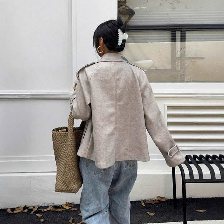 Ladies Elegant Oversized Wool Jacket