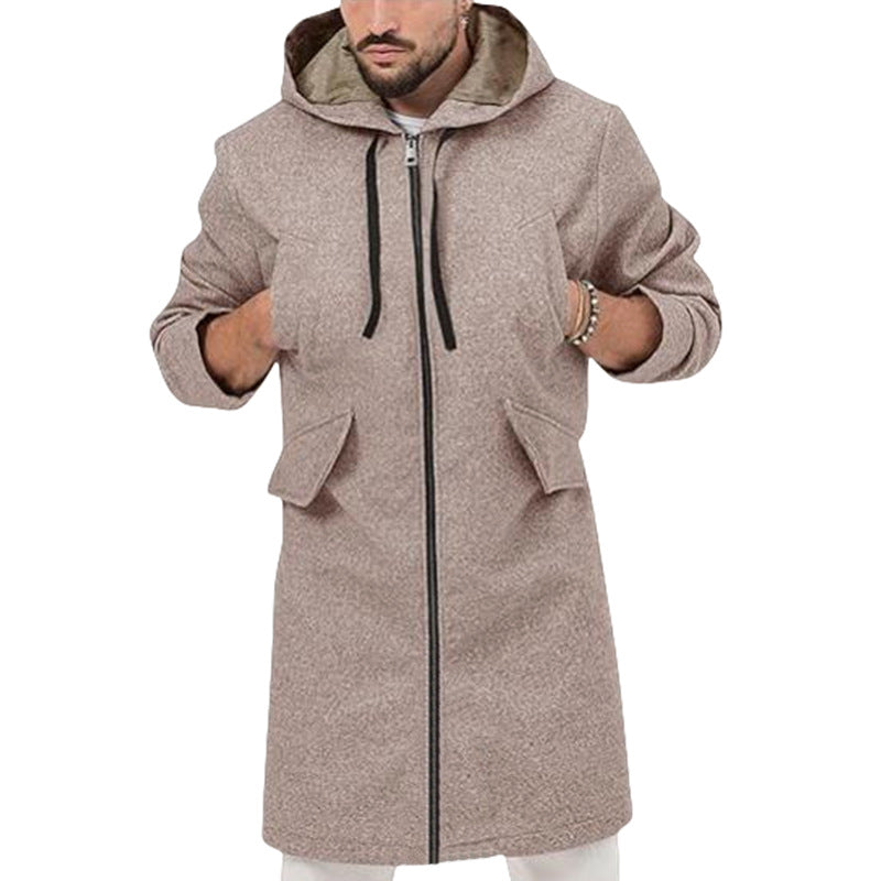Men's Stylish Long Jacket with Hood Mune