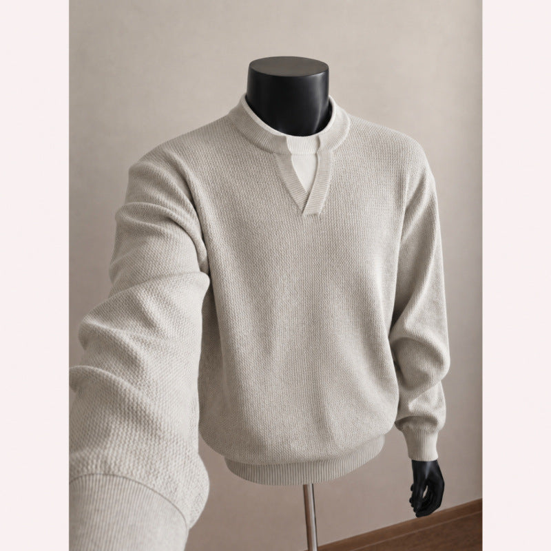Men's High-Quality Knit Sweater Mune Fashion