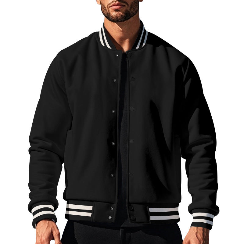 Men's nan college cardigan in retro look with ribbed collar, snap button closure and side pockets Mune Fashion