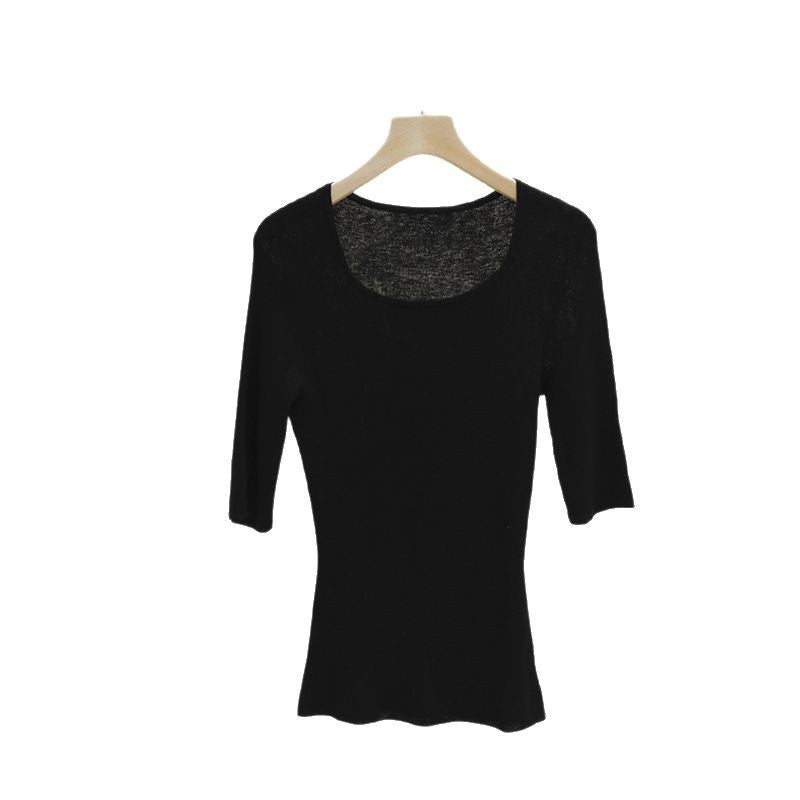 Ladies Fine Ribbed Knit Top with Wide Straps and Smooth Draping Mune Fashion