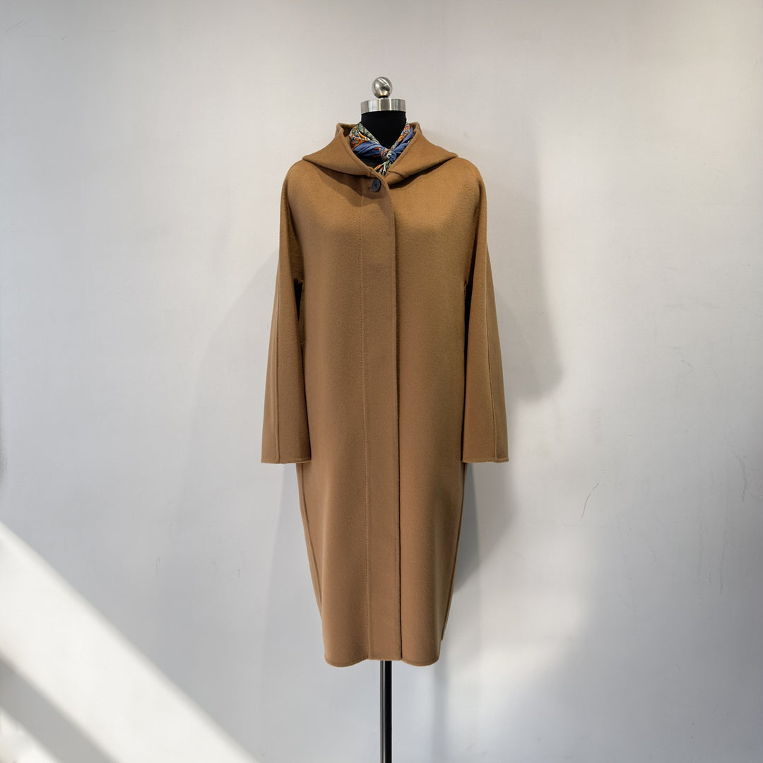 Women's Elegant Hooded Wrap Coat Mune Fashion