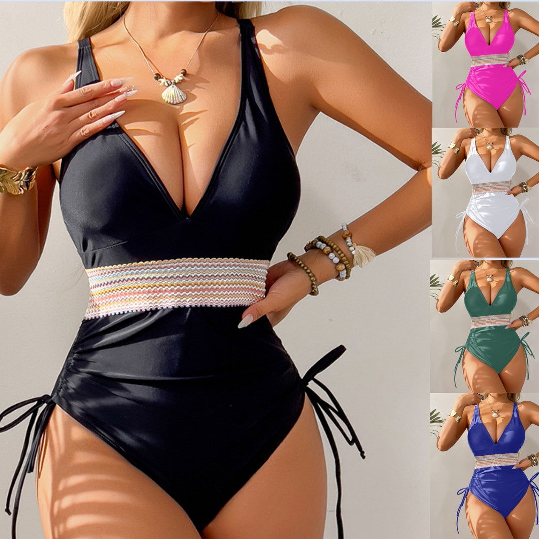Women's High-Cut Bikini with Adjustable Ties Mune Fashion
