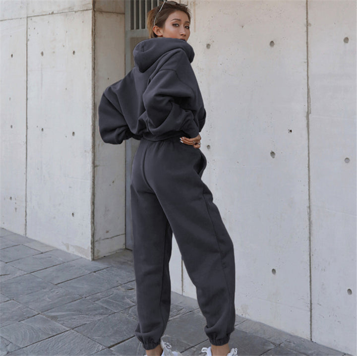 Women's oversized leisure suit with hood and high waist Mune Fashion