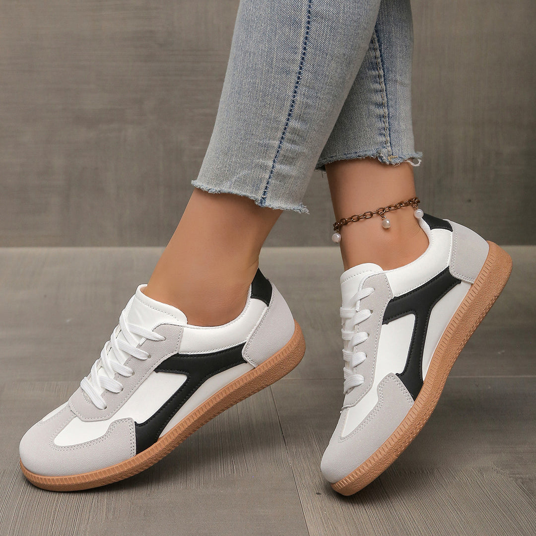 Damen Retro-Sneaker mit Gumsohle und gepolsterter Innensohle Mune Fashion