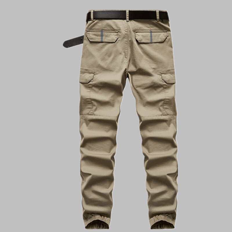 Men's cargo jogger pants with elastic waistband, knee inserts, and multifunctional pockets Mune Fashion