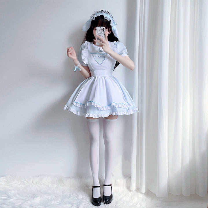 Women's playful costume dress in Lolita style with ruffle details and gathers Mune Fashion