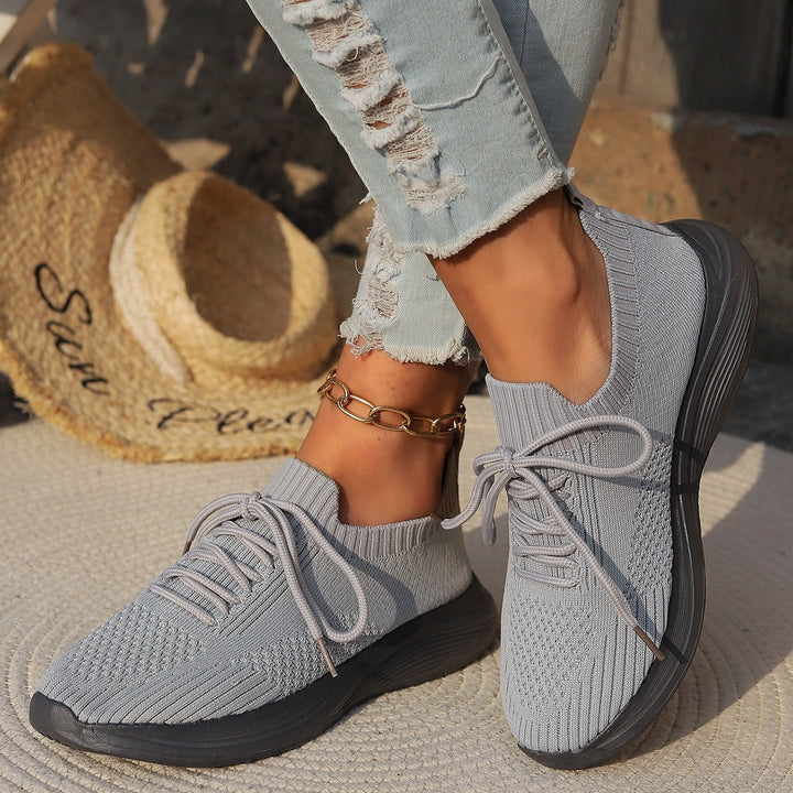 Ladies' knit sneakers with sock-like shaft Mune Fashion
