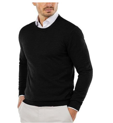 Men's Elegant Round Neck Sweater Made Of Fine Cotton Mune