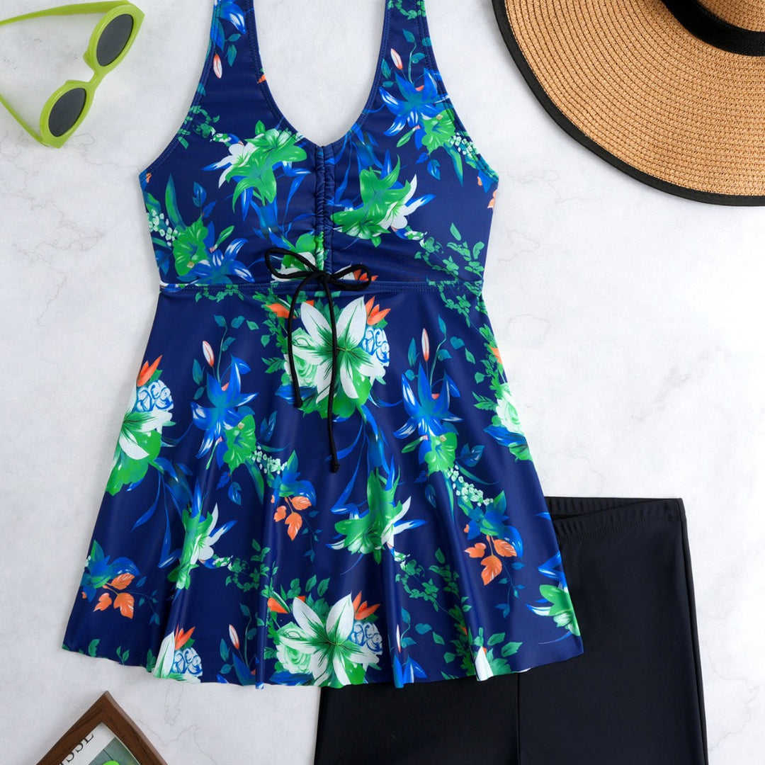 Women's swimsuit with elegant wrap design and figure-hugging skirt Mune Fashion