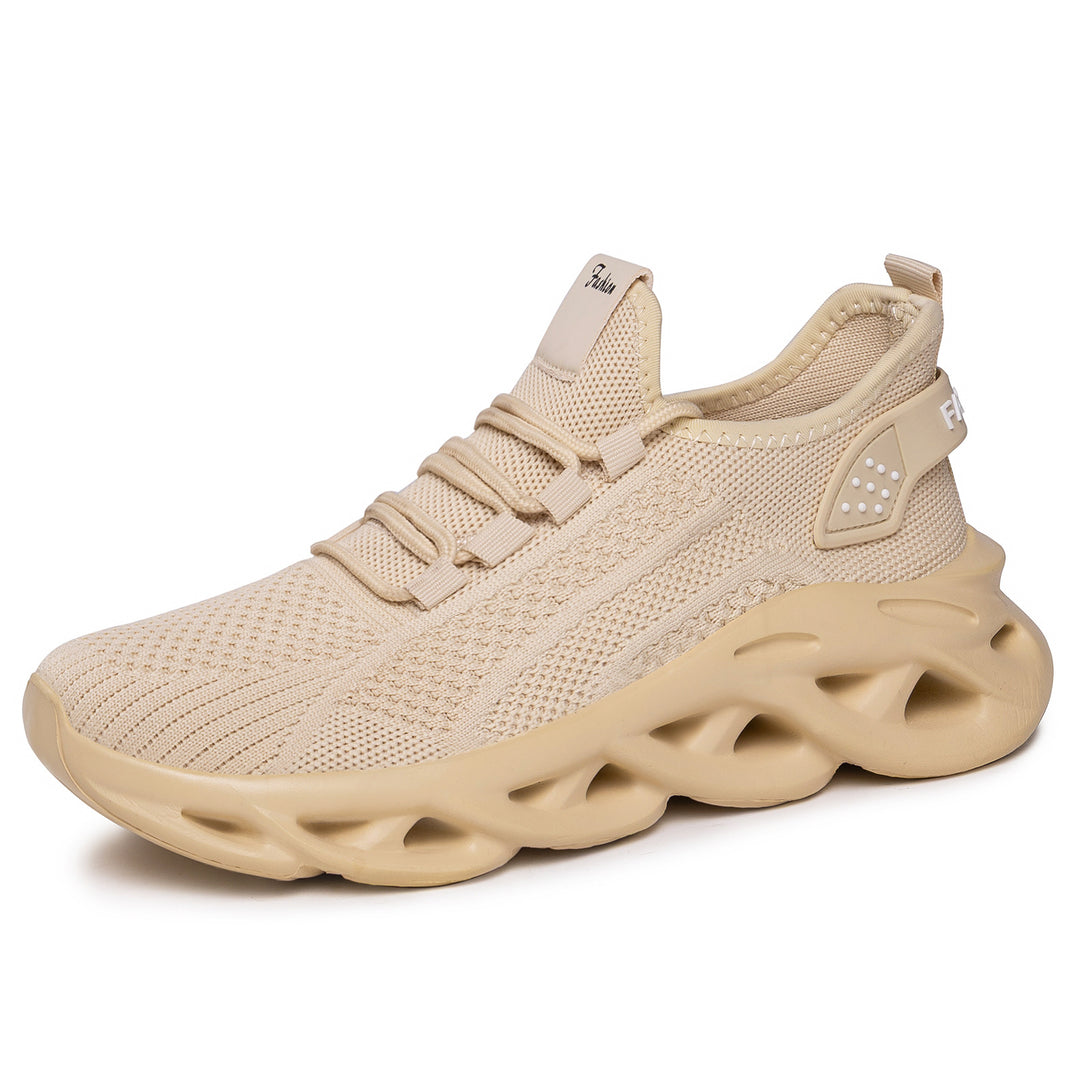 Women nan breathable knit-fit running sneakers with sculptural air channel platform sole Mune Fashion