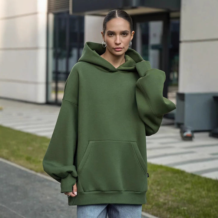 Women's Oversized Hoodie with Kangaroo Pocket Mune Fashion