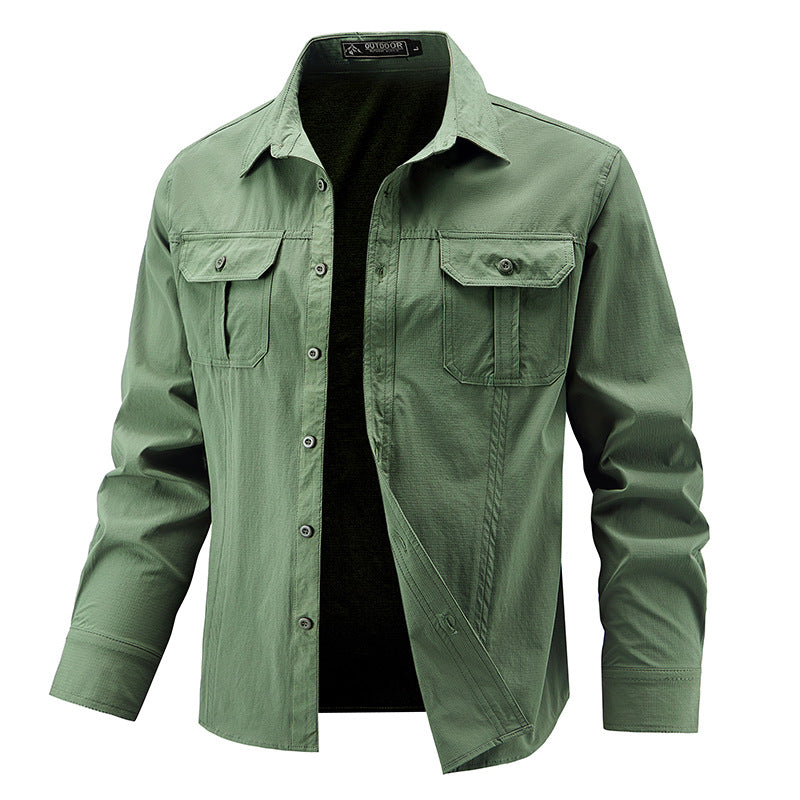Men's Casual Shirt Jacket with Chest Pockets Mune Fashion