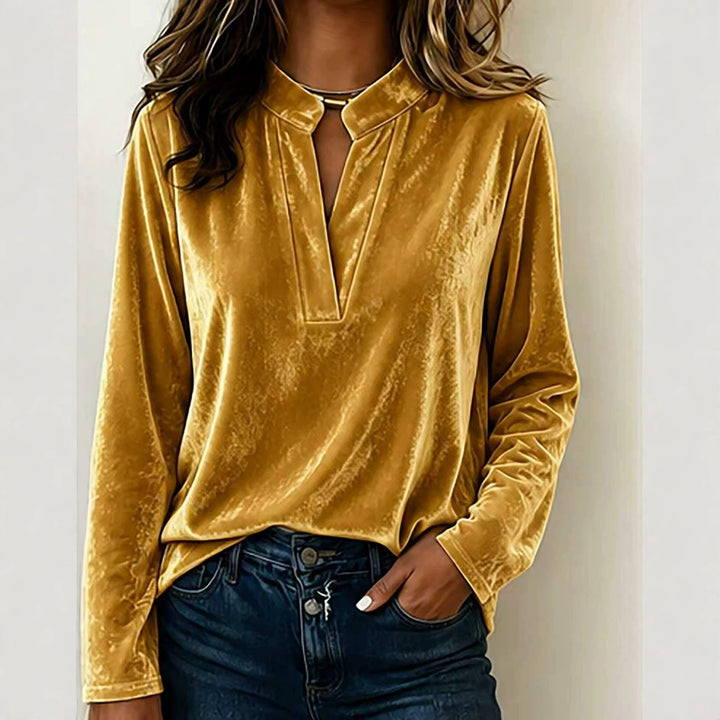 Women's Elegant Velvet Blouse Mune Fashion