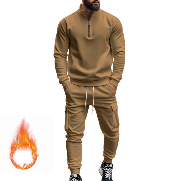 Men's sporty cargo tracksuit with troyer collar Mune Fashion