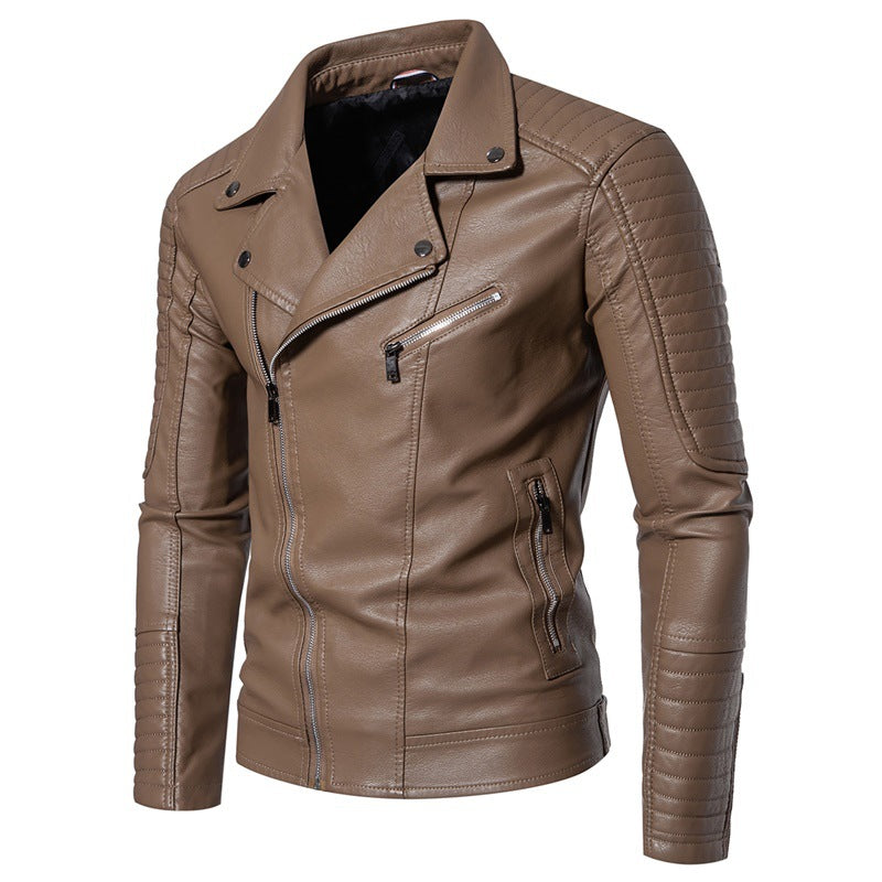 Men's Stylish Faux Leather Biker Jacket Mune Fashion