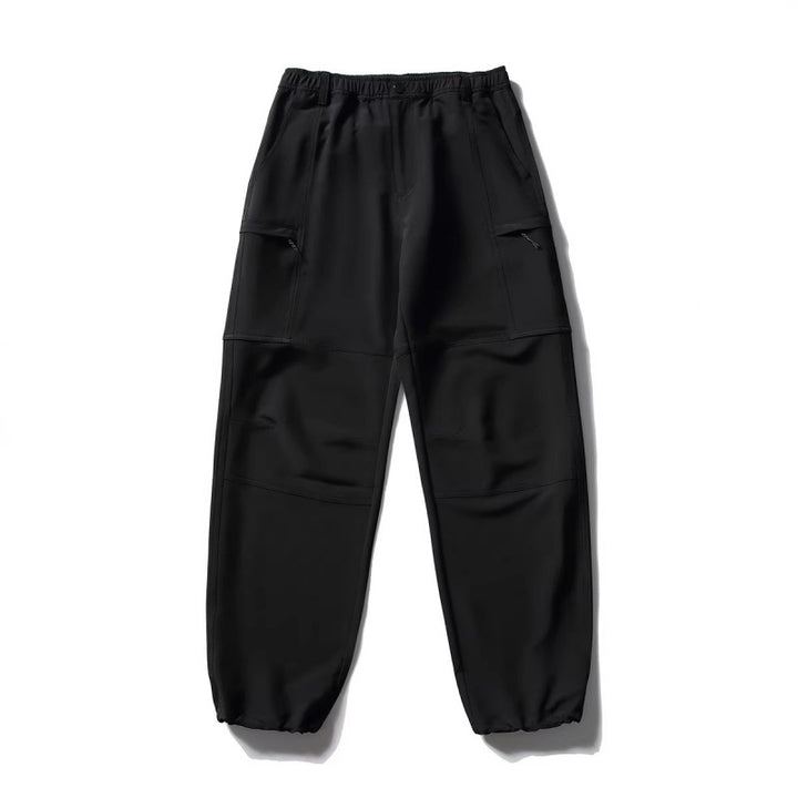 Men's Technical Cargo Casual Pants with Elastic Waistband, Knee Panels, and Zipper Pockets Mune Fashion