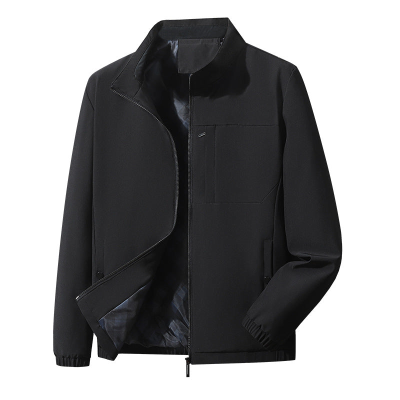 Men's Breathable Softshell Jacket with High Collar Mune Fashion