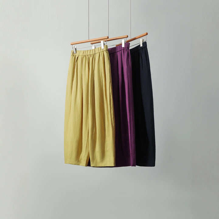 Women's Casual, Wide-Cut Linen Pants Mune Fashion