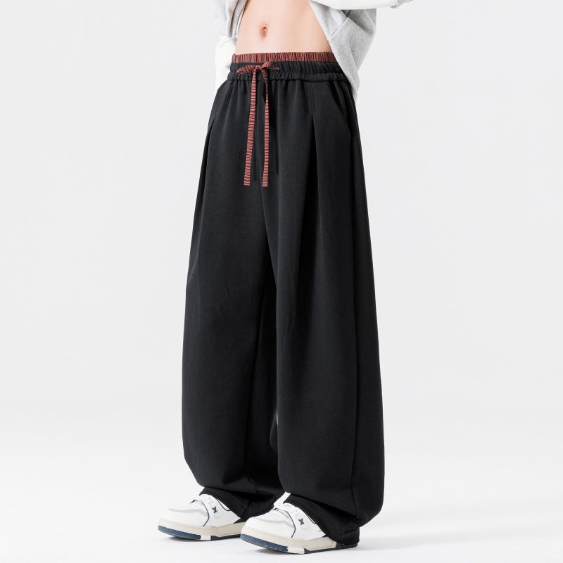 Women's Extra Wide Lounge Sweatpants with Drawstring, Balloon Legs & Incorporated Side Pockets Mune Fashion
