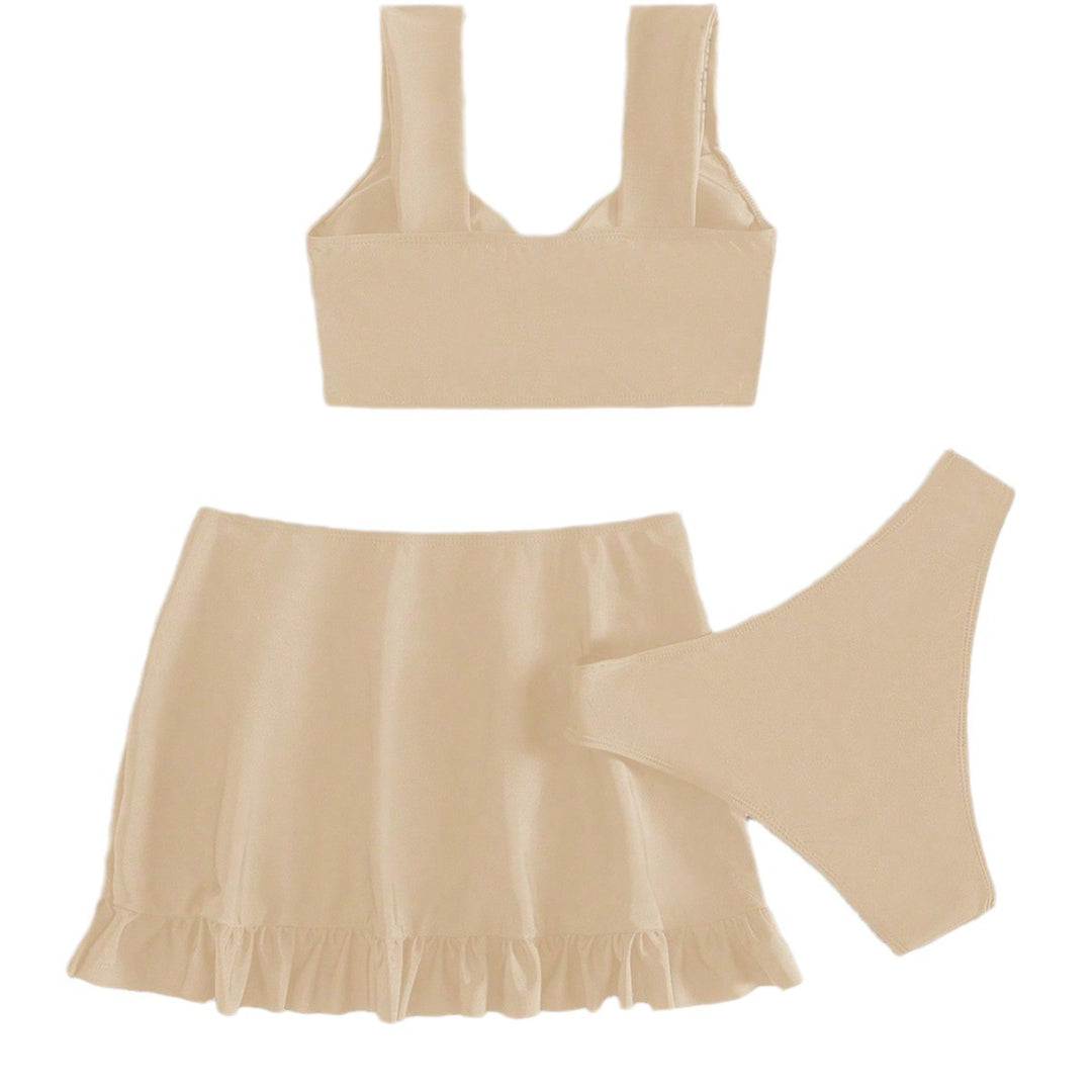 Women's leisure bikini set with wrap skirt and supportive straps Mune Fashion