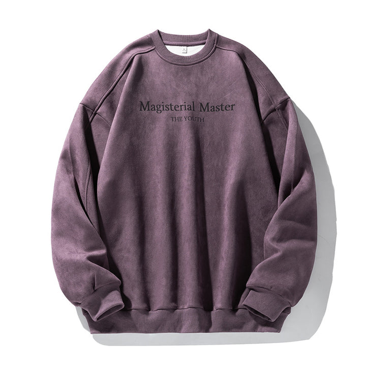 Unisex Oversize Sweatshirt with velvety fleece look and tonal front print Mune Fashion
