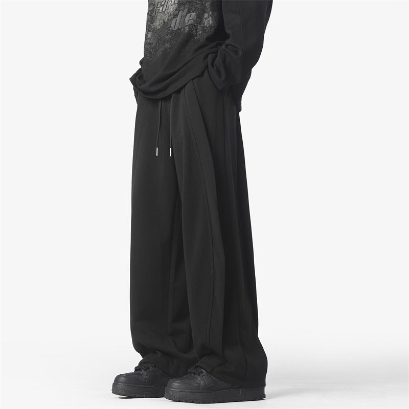 Men's Wide Pleated Jogging Pants in Palazzo Cut Mune Fashion