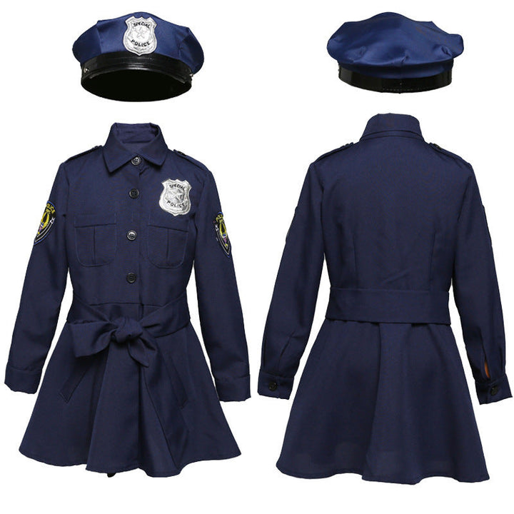 Women's Police Costume with Skirt and Cap Mune Fashion