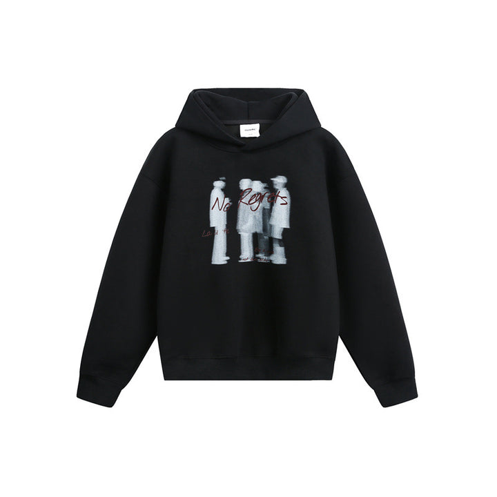 Unisex hoodie in oversized fit with blurred figure graphic print Mune Fashion
