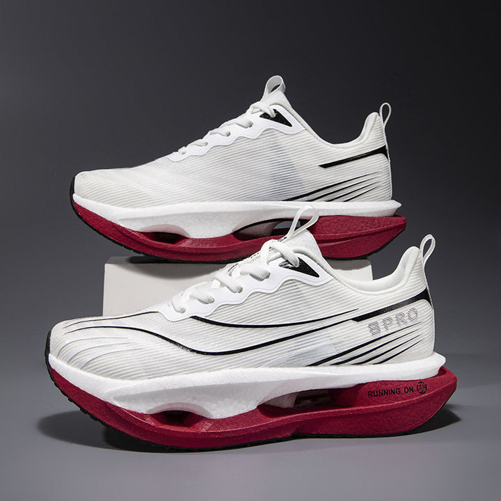 Unisex Performance Running Sneakers with Twist Closure, Shaped Hollow Chamber Midsole and Breathable Knit Upper Material Mune Fashion