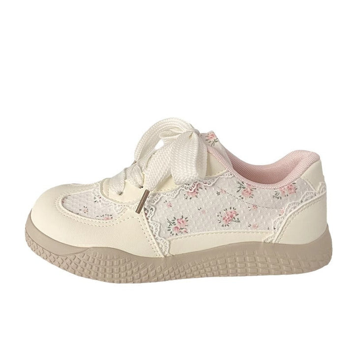 Women's sneakers with floral appliqués Mune Fashion