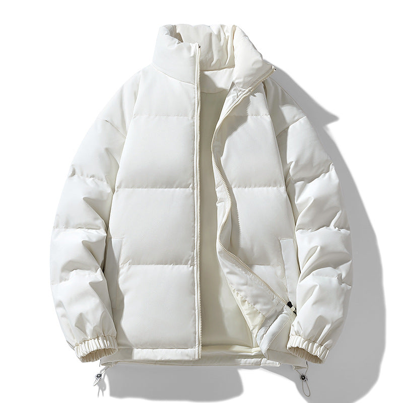 Men's Padded Puffer Jacket with High Stand Collar, Windproof Outer Layer and Adjustable Drawstring Hem Mune Fashion