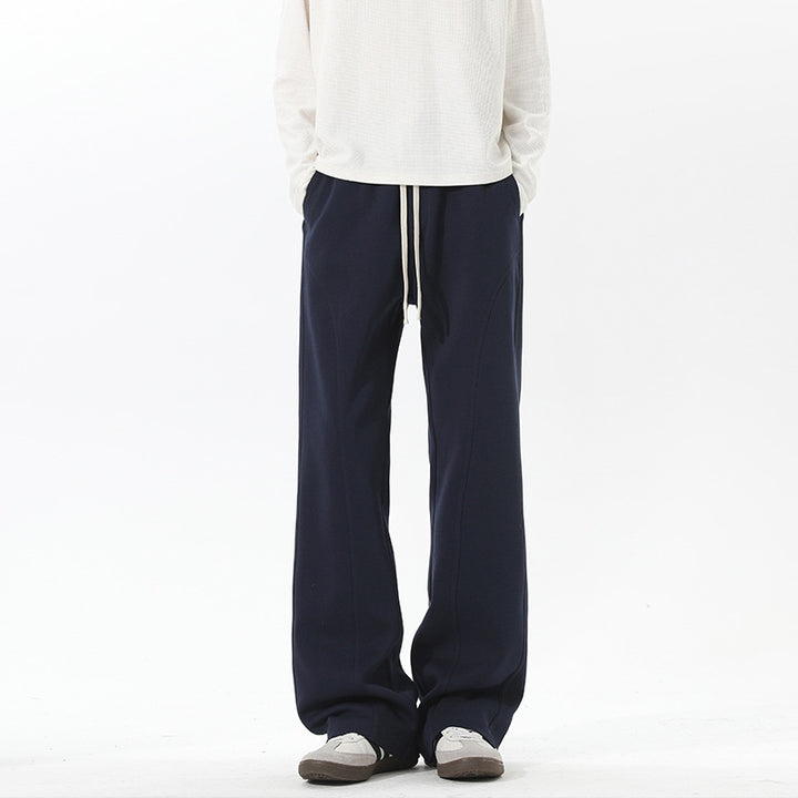 Men's oversized sweatpants in baggy cut with drawstring and decorative seams Mune Fashion