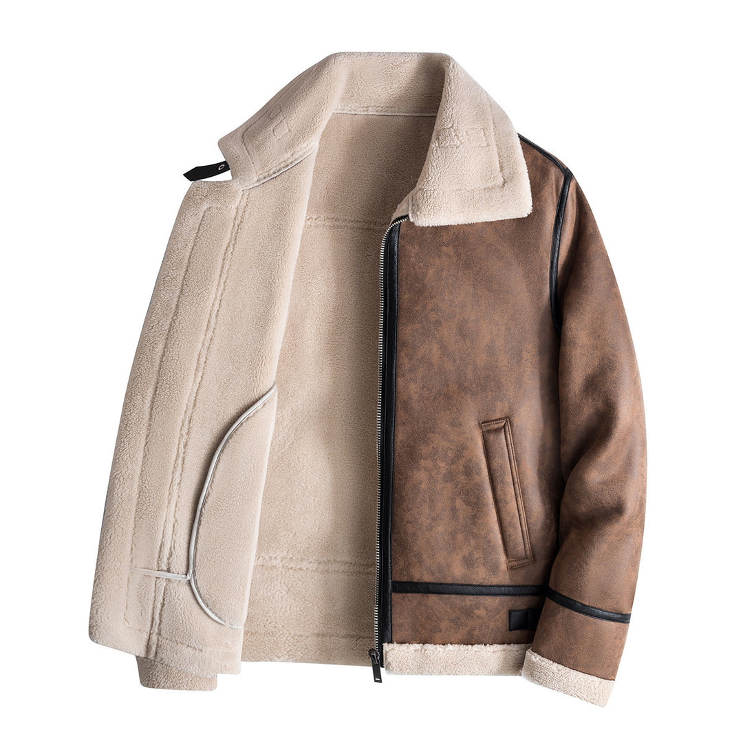 Men's Faux Leather Bomber Jacket Mune Fashion