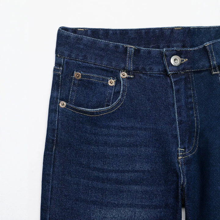 Ladies Wide Cropped Denim Culotte in 5-Pocket Design Mune Fashion