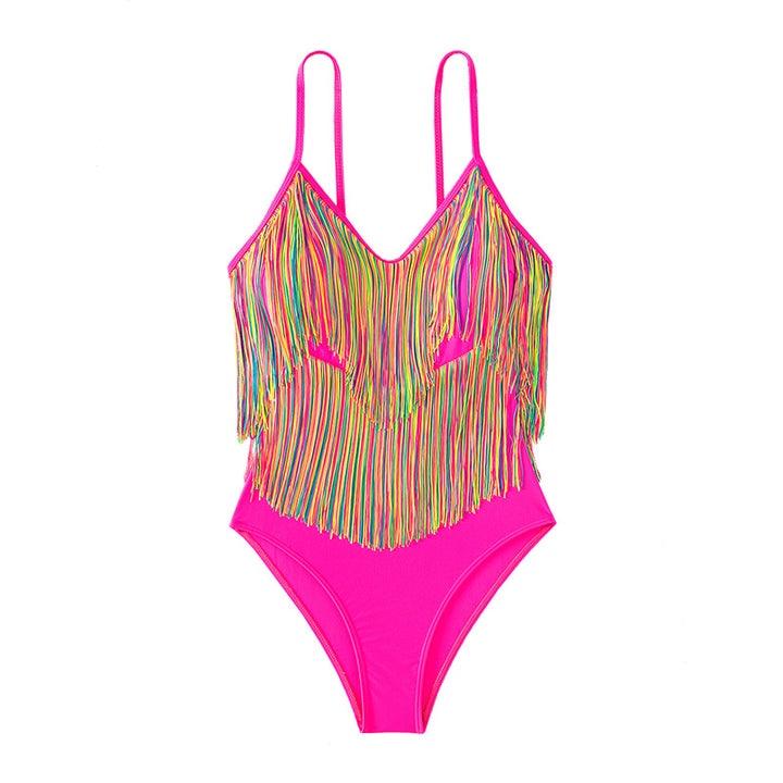 Women's swimsuit with colorful fringe design Mune Fashion