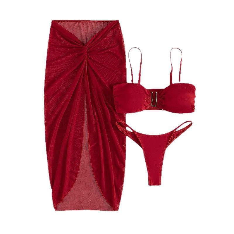 Women Stylish Bikini Set with Draping Mune Fashion
