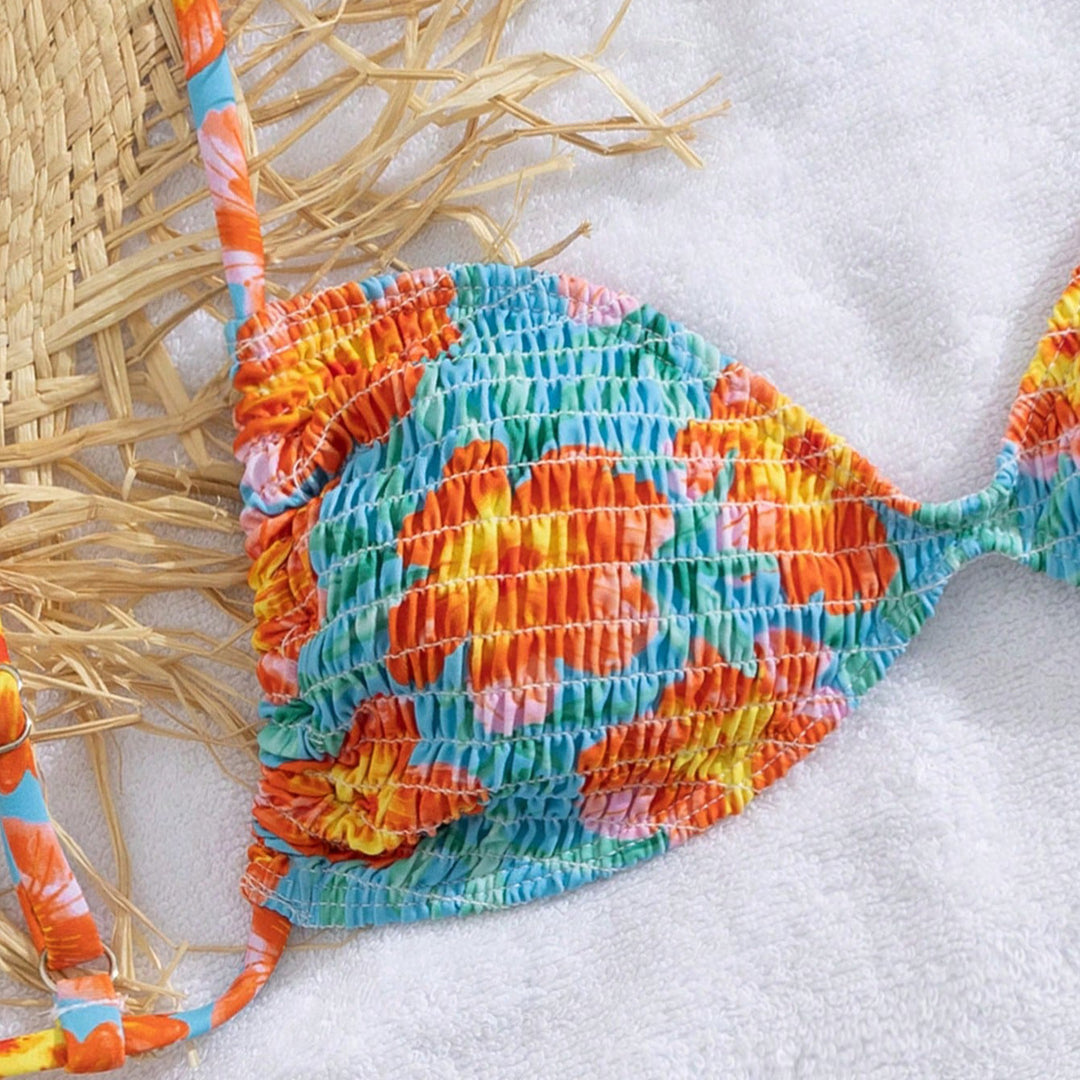 Ladies triangle bikini in casual shabby chic style Mune Fashion