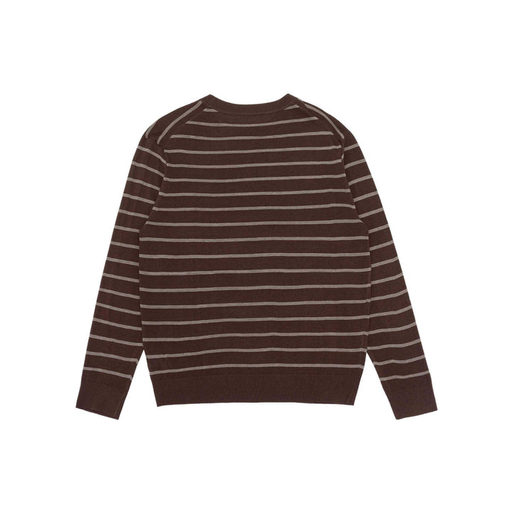 Unisex Striped Fine Knit Crew Neck Sweater made of Cotton Blend Mune Fashion