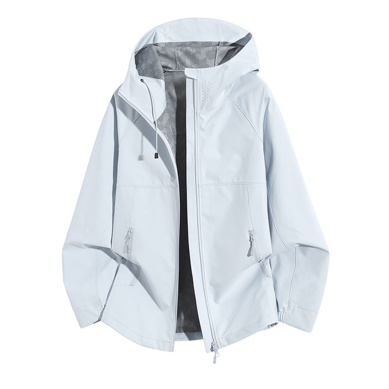 Women's Weatherproof Hooded Jacket with Ventilated Collar Mune Fashion
