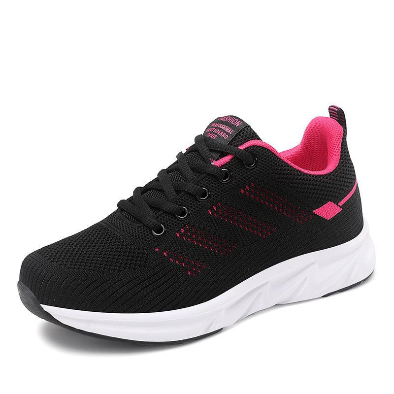 Women's lightweight breathable knitted running shoes with viscoelastic insole and shock-absorbing midsole Mune Fashion