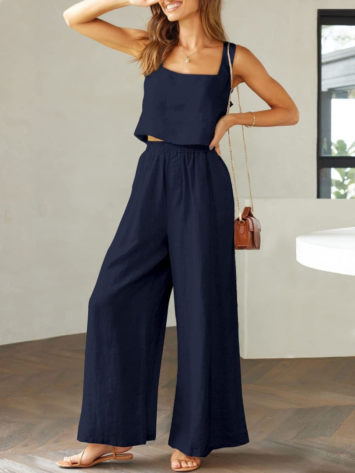 Women's airy two-piece ensemble with a loose fit Mune Fashion