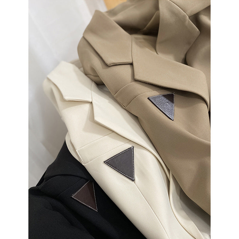 Women's Stylish Double-Breasted Blazer with Waist Belt Mune Fashion